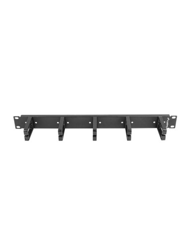 LANBERG 19" PANEL PRO SPRÁVU KÁBLOV S 5 PLASTOVÝMI DRŽIAKMI 1U TYP B ČIERNY