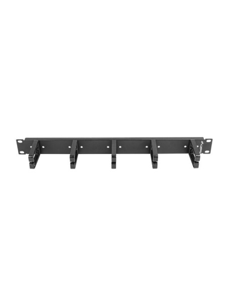 LANBERG 19" PANEL PRO SPRÁVU KÁBLOV S 5 PLASTOVÝMI DRŽIAKMI 1U TYP B ČIERNY