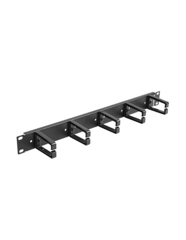LANBERG 19" PANEL PRO SPRÁVU KÁBLOV S 5 PLASTOVÝMI DRŽIAKMI 1U TYP B ČIERNY