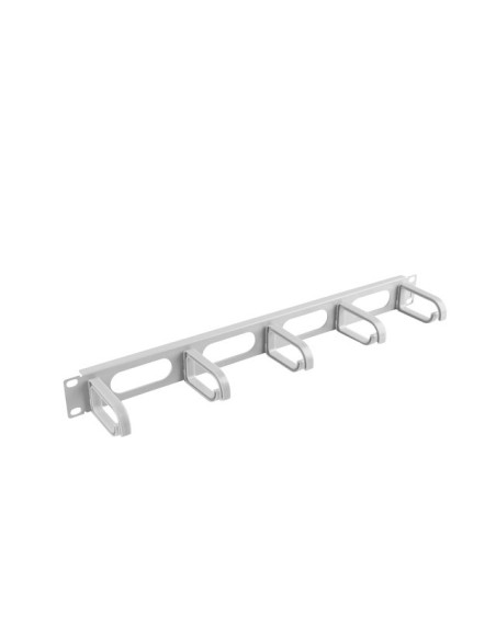 LANBERG 19" PANEL PRO SPRÁVU KÁBLOV 5 KRÚŽKOV - TYP B 1U ŠEDÝ