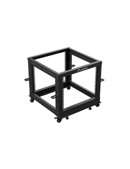 LANBERG OTVORENÝ RACK 9U 19" 600X600-1100 NASTAVITEĽNÝ ČIERNY
