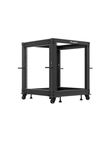 LANBERG OTVORENÝ RACK 12U 19" 600X600-1100 NASTAVITEĽNÝ ČIERNY