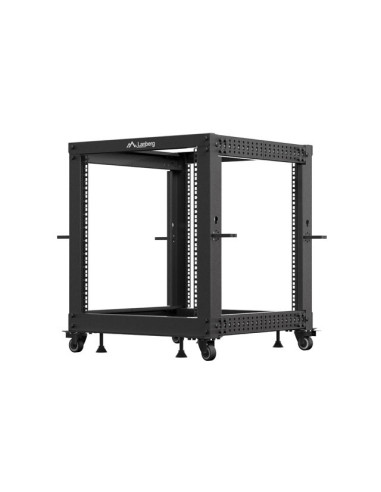 LANBERG OTVORENÝ RACK 12U 19" 600X600-1100 NASTAVITEĽNÝ ČIERNY