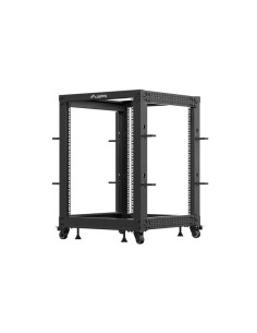 LANBERG OTVORENÝ RACK 15U 19" 600X600-1100 NASTAVITEĽNÝ ČIERNY