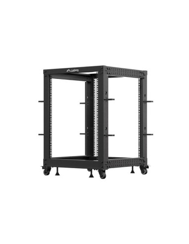 LANBERG OTVORENÝ RACK 15U 19" 600X600-1100 NASTAVITEĽNÝ ČIERNY