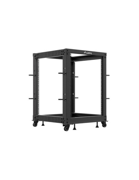 LANBERG OTVORENÝ RACK 15U 19" 600X600-1100 NASTAVITEĽNÝ ČIERNY