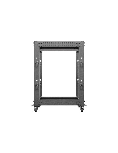 LANBERG OTVORENÝ RACK 15U 19" 600X600-1100 NASTAVITEĽNÝ ČIERNY