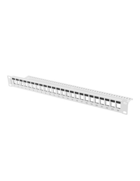 LANBERG PATCH PANEL BLANK 24 PORTOV 1U PRO MODULY KEYSTONE ŠEDÝ