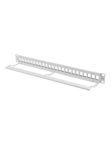 LANBERG PATCH PANEL BLANK 24 PORTOV 1U PRO MODULY KEYSTONE ŠEDÝ