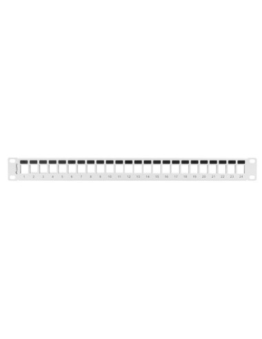 LANBERG PATCH PANEL BLANK 24 PORTOV 1U PRO MODULY KEYSTONE ŠEDÝ