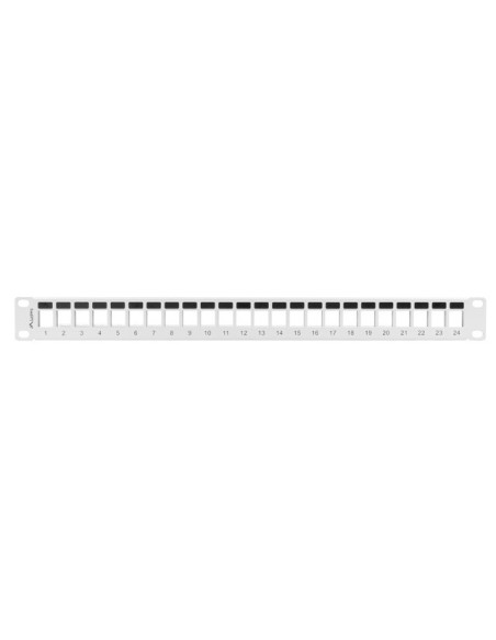 LANBERG PATCH PANEL BLANK 24 PORTOV 1U PRO MODULY KEYSTONE ŠEDÝ