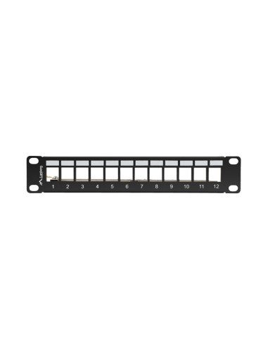 LANBERG PATCH PANEL 12 PORTOV 1U 19" FTP PRO MODULY KEYSTONE ČIERNY V2