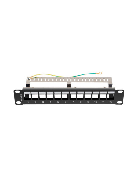 LANBERG PATCH PANEL 12 PORTOV 1U 19" FTP PRO MODULY KEYSTONE ČIERNY V2