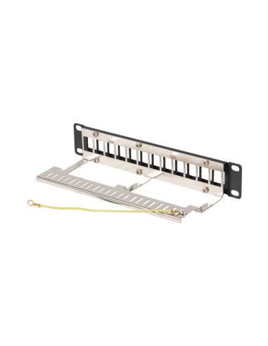 LANBERG PATCH PANEL 12 PORTOV 1U 19" FTP PRO MODULY KEYSTONE ČIERNY V2