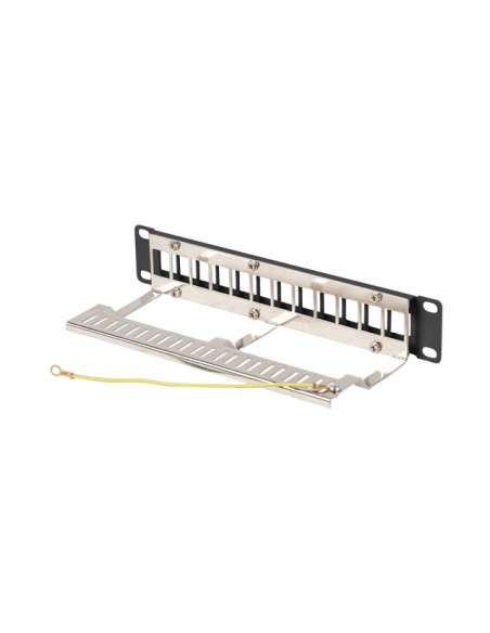 LANBERG PATCH PANEL 12 PORTOV 1U 19" FTP PRO MODULY KEYSTONE ČIERNY V2