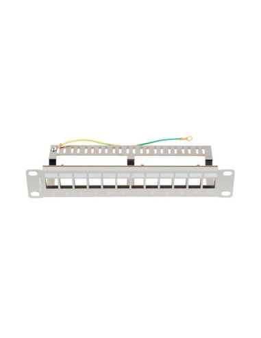 LANBERG PATCH PANEL 12 PORTOV 1U 19" FTP PRO MODULY KEYSTONE ŠEDÝ V2
