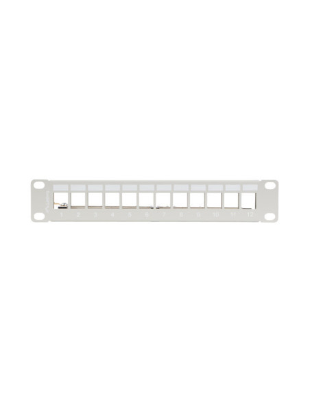 LANBERG PATCH PANEL 12 PORTOV 1U 19" FTP PRO MODULY KEYSTONE ŠEDÝ V2