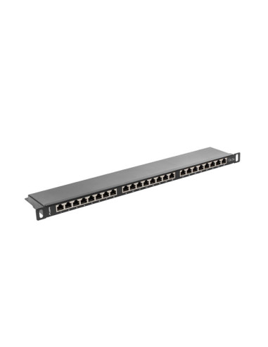LANBERG PATCH PANEL 24 PORTOV 0,5U 19" CAT.5E FTP TIENE ČIERNY