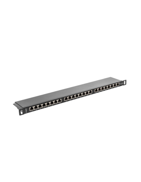 LANBERG PATCH PANEL 24 PORTOV 0,5U 19" CAT.5E FTP TIENE ČIERNY