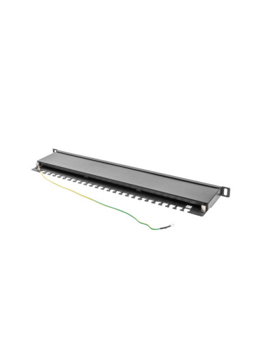 LANBERG PATCH PANEL 24 PORTOV 0,5U 19" CAT.6 FTP TIENE ČIERNY