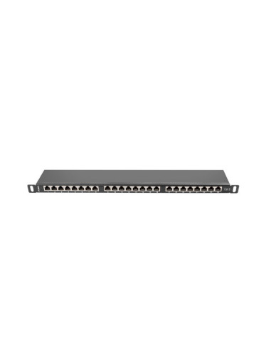 LANBERG PATCH PANEL 24 PORTOV 0,5U 19" CAT.6 FTP TIENE ČIERNY