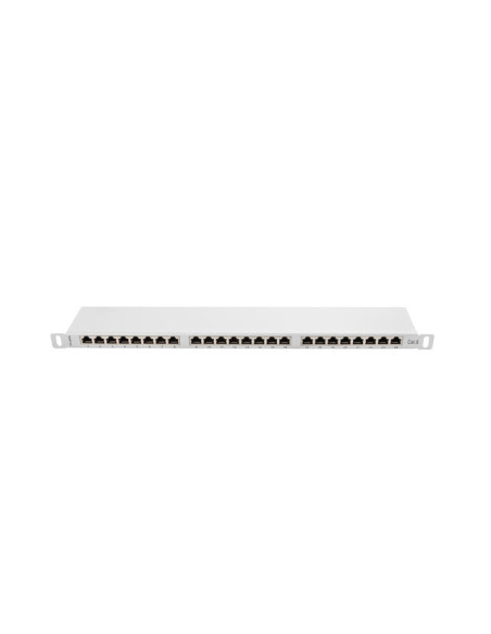 LANBERG PATCH PANEL 24 PORTOV 0,5U 19" CAT.6 FTP TIENENÝ ŠEDÝ