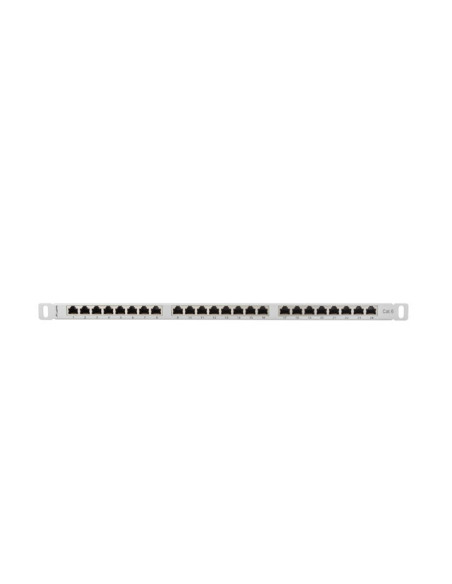 LANBERG PATCH PANEL 24 PORTOV 0,5U 19" CAT.6 FTP TIENENÝ ŠEDÝ