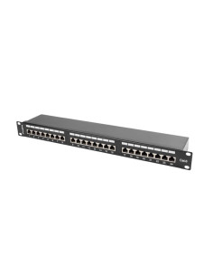 LANBERG PATCH PANEL 24 PORTOV 1U 19" CAT.6 FTP TIENE ČIERNY