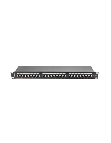 LANBERG PATCH PANEL 24 PORTOV 1U 19" CAT.6 FTP TIENE ČIERNY