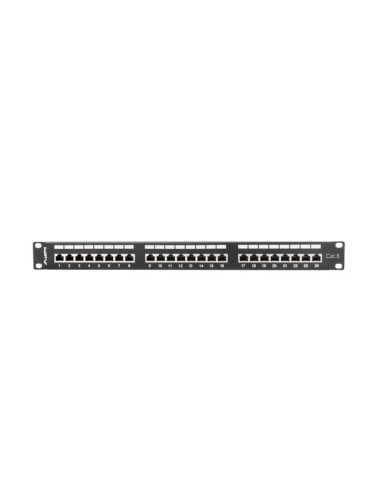 LANBERG PATCH PANEL 24 PORTOV 1U 19" CAT.6 FTP TIENE ČIERNY