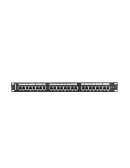 LANBERG PATCH PANEL 24 PORTOV 1U 19" CAT.6 FTP TIENE ČIERNY