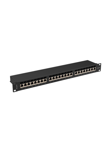 LANBERG PATCH PANEL 24 PORTOV 1U 19" CAT.6A FTP TIENE ČIERNY