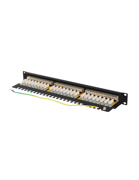 LANBERG PATCH PANEL 24 PORTOV 1U 19" CAT.6A FTP TIENE ČIERNY