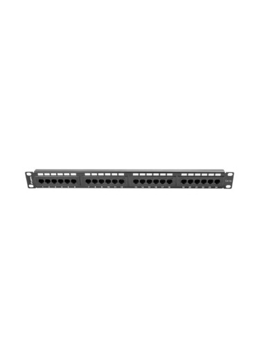 LANBERG PATCH PANEL 24 PORTOV 1U 19" CAT.5E UTP ČIERNY
