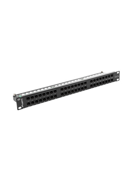 LANBERG PATCH PANEL 48 PORTOV 1U 19" CAT.5E UTP ČIERNY
