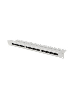 LANBERG PATCH PANEL 24 PORTOV 1U 19" CAT.5E UTP S POLICIOU ŠEDÝ