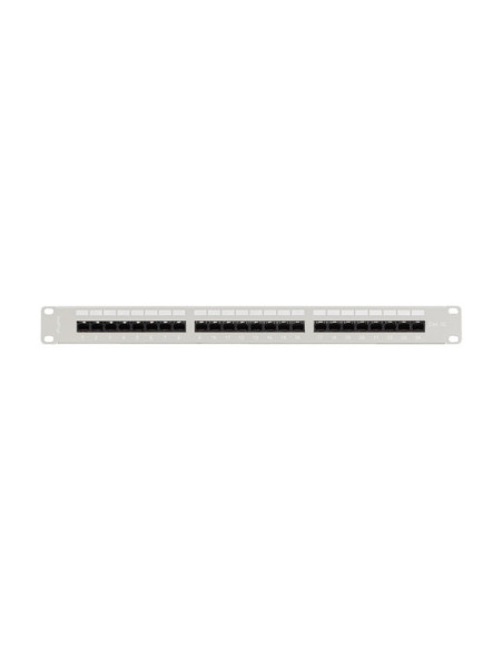 LANBERG PATCH PANEL 24 PORTOV 1U 19" CAT.5E UTP S POLICIOU ŠEDÝ