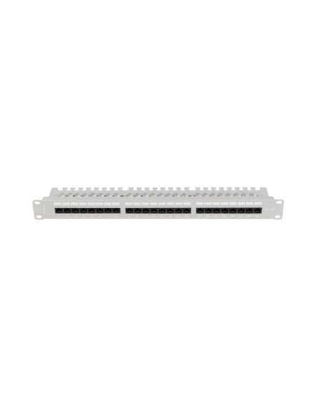 LANBERG PATCH PANEL 24 PORTOV 1U 19" CAT.5E UTP S POLICIOU ŠEDÝ