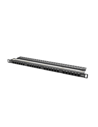 LANBERG PATCH PANEL 24 PORTOV 0,5U 19" CAT.6 UTP ČIERNY LANBERG