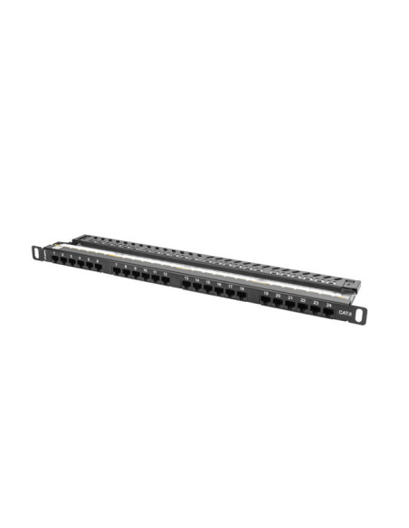 LANBERG PATCH PANEL 24 PORTOV 0,5U 19" CAT.6 UTP ČIERNY LANBERG