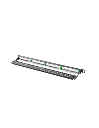 LANBERG PATCH PANEL 24 PORTOV 0,5U 19" CAT.6 UTP ČIERNY LANBERG