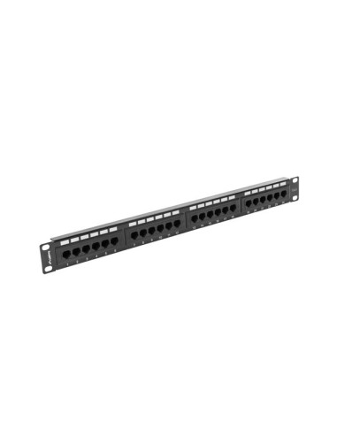 LANBERG PATCH PANEL 24 PORTOV 1U 19" CAT.6 UTP ČIERNY