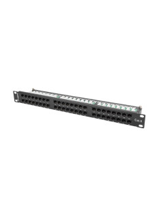 LANBERG PATCH PANEL 48 PORTOV 1U 19" CAT.6 UTP ČIERNY