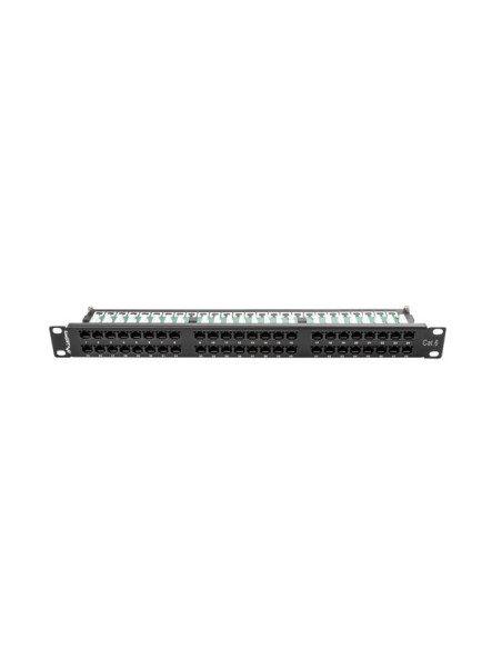 LANBERG PATCH PANEL 48 PORTOV 1U 19" CAT.6 UTP ČIERNY