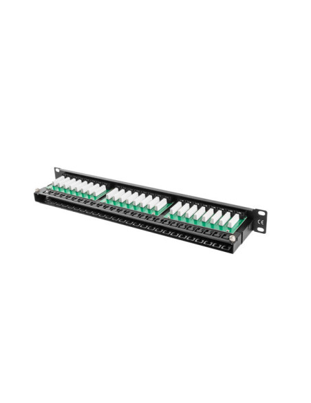 LANBERG PATCH PANEL 48 PORTOV 1U 19" CAT.6 UTP ČIERNY
