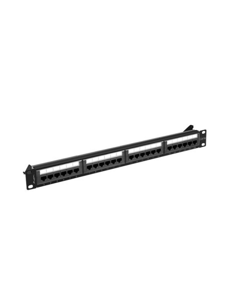LANBERG PATCH PANEL 24 PORTOV 1U 19" CAT.6A UTP ČIERNY