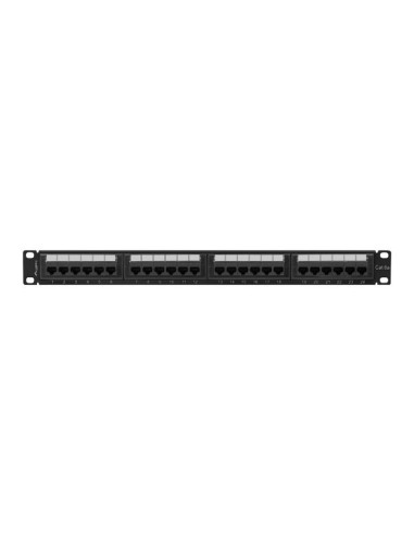 LANBERG PATCH PANEL 24 PORTOV 1U 19" CAT.6A UTP ČIERNY