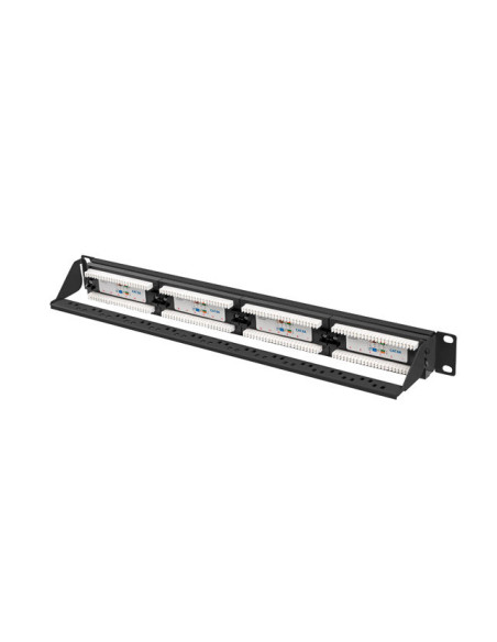 LANBERG PATCH PANEL 24 PORTOV 1U 19" CAT.6A UTP ČIERNY