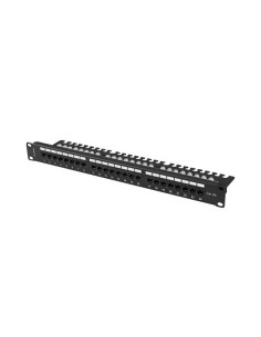 LANBERG PATCH PANEL 24 PORTOV 1U 19" CAT.6A UTP S POLICIOU ČIERNY