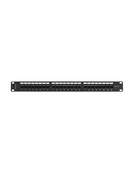 LANBERG PATCH PANEL 24 PORTOV 1U 19" CAT.6A UTP S POLICIOU ČIERNY